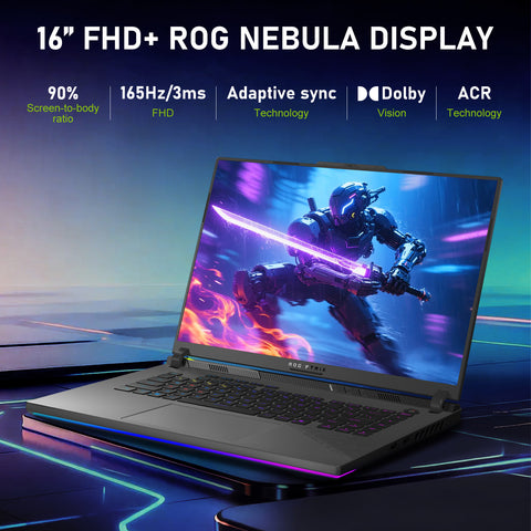 ASUS ROG Strix 16-in Traditional Laptop AMD Ryzen 9 16GB RAM NVIDIA GeForce RTX 5070 1TB SSD Storage Windows 11 Home 165Hz - Black