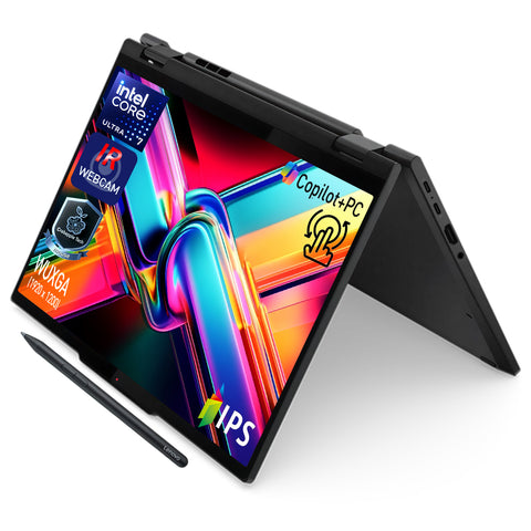 LENOVO ThinkPad T14s 14 inches 2-in-1 Laptop Intel Core Ultra 7 16GB RAM Intel Graphics 1TB SSD Storage Windows 11 Pro 60Hz - Black