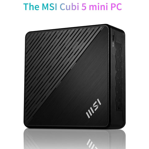MSI Cubi 5 Mini Desktop Intel Core i5 8GB RAM Intel UHD Graphics 512GB SSD Storage Windows 11 Pro - Black