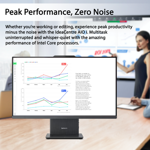 LENOVO IdeaCentre I 27 inches All-in-One Intel Core i7 64GB RAM Intel UHD Graphics 2TB SSD Storage Windows 11 Pro 100Hz - Black