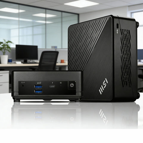 MSI Cubi 5 Mini Desktop Intel Core i5 32GB RAM Intel UHD Graphics 1TB SSD Storage Windows 11 Pro - Black