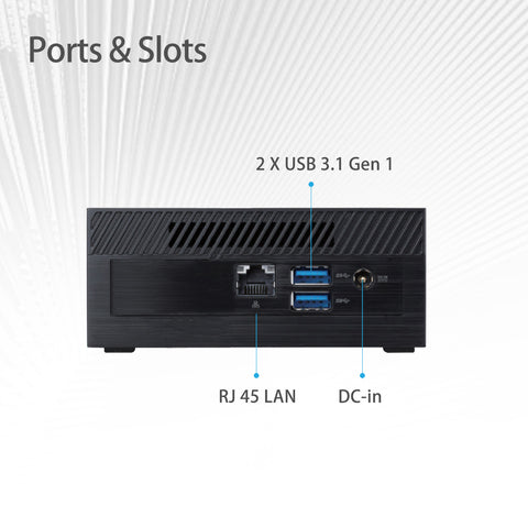 ASUS ExpertCenter Mini Desktop Intel Celeron 16GB RAM Intel UHD Graphics 64GB eMMC + 2TB SSD Storage Windows 11 Pro - Black