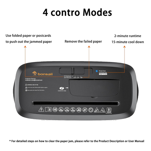 Bonsaii Paper Shredder for Home Use, 8-Sheet StripCut Home Office Shredder, CD/Credit Card Shredder Machine with Overheat Protection, 3.4 Gallons Wastebasket