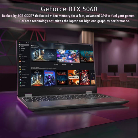 LENOVO LOQ 15.6 inches Traditional Laptop AMD Ryzen 7 16GB RAM NVIDIA GeForce RTX 5060 1TB SSD Storage Windows 11 Home 144Hz - Grey