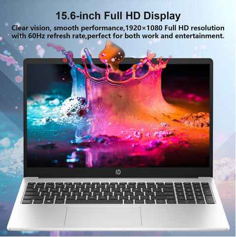 HP Essential 255 15.6 inches Traditional Laptop AMD Ryzen 5 16GB RAM AMD Radeon Graphics 512GB SSD Storage Windows 11 Home 60Hz - Silver