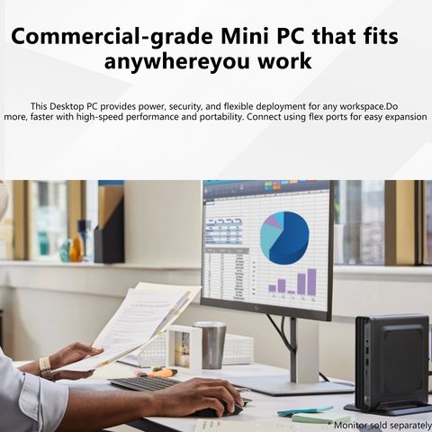 HP ProDesk 400 Mini Desktop Intel Core i5 16GB RAM Intel UHD Graphics 1TB SSD Storage Windows 11 Pro - Black