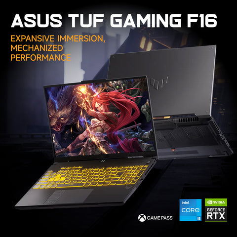 ASUS TUF F16 16" Traditional Laptop Intel Core 5 16GB RAM NVIDIA GeForce RTX 4050 512GB SSD Storage Windows 11 Home 144Hz - Grey