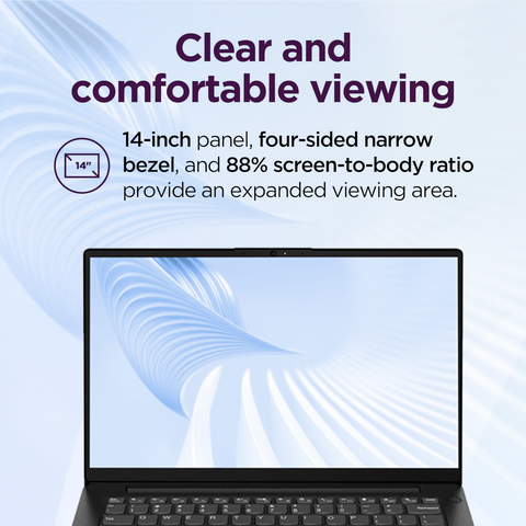 LENOVO V-Series V14 14-in Traditional Laptop Intel Core i7 16GB RAM Intel UHD Graphics 512GB SSD Storage Windows 11 Home 60Hz - Black