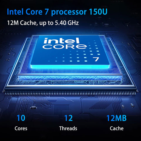 MSI Cubi NUC MFF Desktop Intel Core 7 32GB RAM Intel Graphics 1TB SSD Storage Windows 11 Home - Black