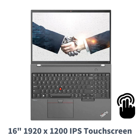 Lenovo ThinkPad T16 Gen 2 Business Laptop, 16" FHD+ 1920 * 1200 Touchscreen 60Hz, Intel Core i7-1355U, Intel UHD Graphics, 16GB DDR5 RAM, 512GB PCIe M.2 SSD, Wi-Fi 6, Windows 11 Pro, Grey