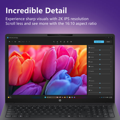 HP OmniBook 3 16 in Traditional Laptop Qualcomm Snapdragon X 16GB RAM Qualcomm Adreno X1-45 2TB SSD Storage Windows 11 Pro 60Hz - Black