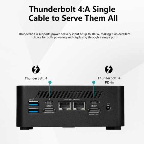 MSI Cubi NUC MFF Desktop Intel Core i5 16GB RAM Intel Iris Xe Graphics 1TB SSD Storage Windows 11 Pro - Black