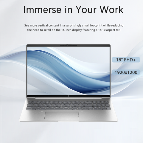 HP ProBook 460 16" Traditional Laptop Intel Core Ultra 5 16GB RAM Intel Graphics 256GB SSD Storage Windows 11 Pro 60Hz - Silver