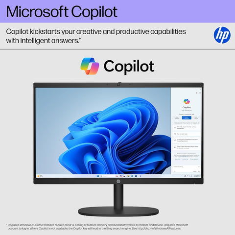 HP Essential Entry AIO, 21.5 in FHD 60Hz, Intel N-Series N200, Intel UHD Graphics, 8GB DDR5, 512GB SSD, Wi-Fi 6, Win11 H, Black
