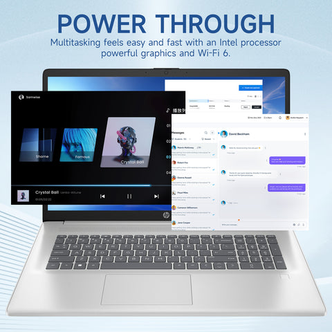HP Essential 17.3" Traditional Laptop Intel Core 7 8GB RAM Intel Integrated Graphics 512GB SSD Storage Windows 11 Home 60Hz - Silver