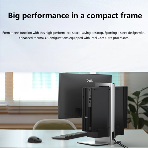 DELL Pro Slim MFF Desktop Intel Core Ultra 5 8GB RAM Intel Graphics 512GB SSD Storage Windows 11 Pro - Black