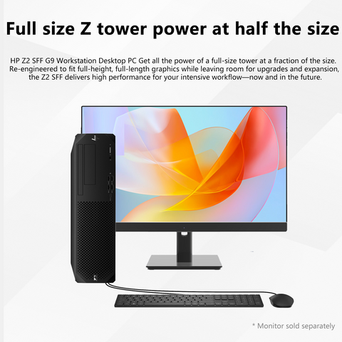 HP Z2 Workstation Desktop Intel Core i7 64GB RAM Intel UHD Graphics 1TB SSD Storage Windows 11 Pro - Black