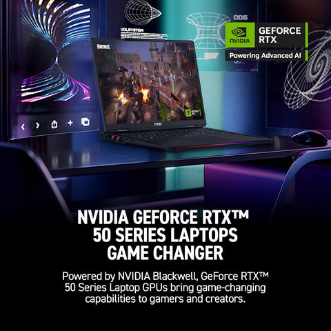 MSI Raider 18 18 inches Traditional Laptop Intel Core Ultra 9 96GB RAM NVIDIA GeForce RTX 5090 2TB SSD Storage Windows 11 Home 120Hz - Black