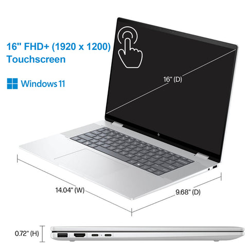 HP Envy x360 16" 2-in-1 Laptop Intel Core Ultra 5 16GB RAM Intel Integrated Graphics 512GB SSD Storage Windows 11 Home 60Hz - Silver