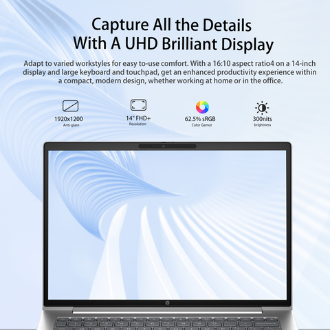 HP ProBook 4 G1iR Business Traditional Laptop 14 inches FHD Non-touch 60Hz Intel Core 5 120U Intel Graphics 32GB DDR5 2TB SSD Windows 11 Pro, Silver