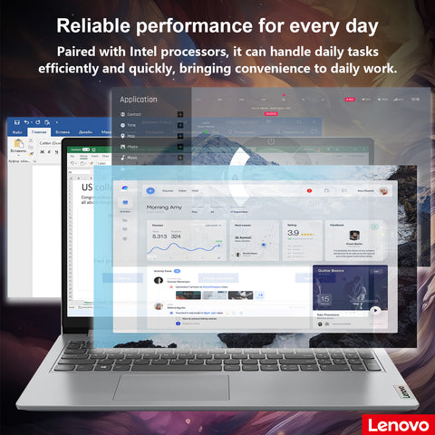 LENOVO IdeaPad 1 15.6 inches Traditional Laptop Intel Pentium Silver N6000 12GB RAM Intel UHD Graphics 128GB eMMC + 512GB SSD Windows 11 Home - Grey