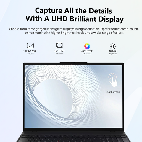 LENOVO ThinkPad L16 16 inches Traditional Laptop Intel Core Ultra 7 32GB RAM Intel Graphics 2TB SSD Storage Windows 11 Pro 60Hz - Black