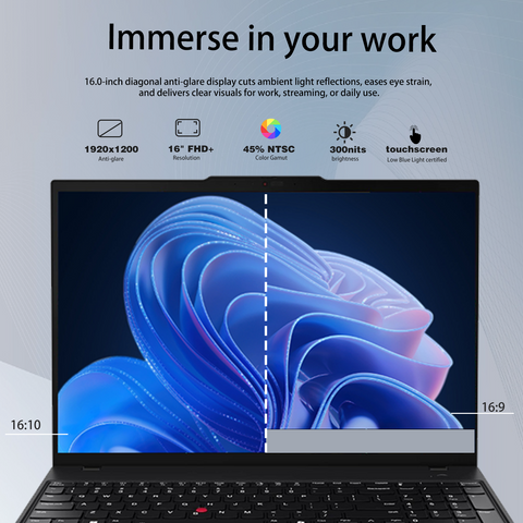 LENOVO ThinkPad T16 16" Traditional Laptop Intel Core Ultra 7 32GB RAM Intel Graphics 512GB SSD Storage Windows 11 Pro 60Hz - Black