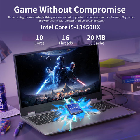 LENOVO LOQ 15.6" Traditional Laptop Intel Core i5 12GB RAM NVIDIA GeForce RTX 5050 512GB SSD Storage Windows 11 Home 144Hz - Grey