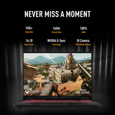 ASUS TUF A16 16 inches Traditional Laptop AMD Ryzen 7 16GB RAM NVIDIA GeForce RTX 5060 1TB SSD Storage Windows 11 Home 165Hz - Grey