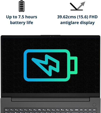 LENOVO V-Series V15 15.6 inches Entry Traditional Laptop AMD Ryzen 5 7430U 40GB RAM AMD Radeon Graphics 1TB SSD Storage Windows 11 Pro FHD 60Hz - Black