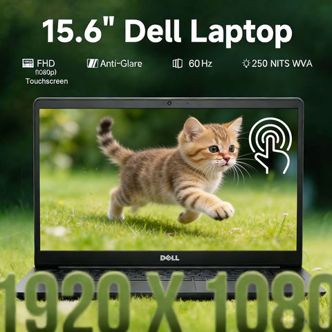 DELL Inspiron 3000 Series 15.6 inches Traditional Laptop AMD Ryzen 7 32GB RAM AMD Radeon Graphics 1TB SSD Storage Windows 11 Home 60Hz - Black