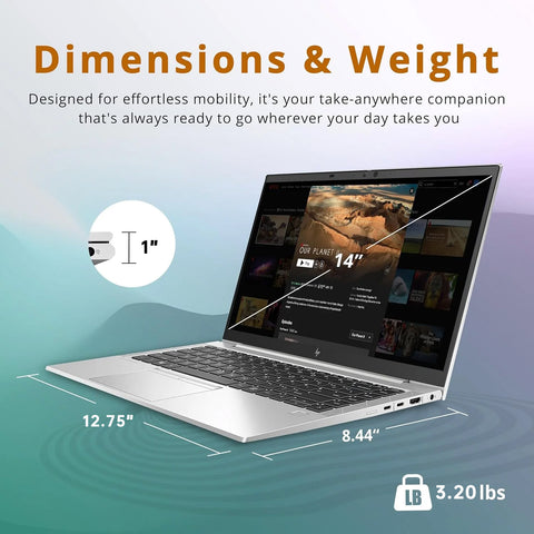 HP EliteBook 845 G8 Business Traditional Laptop, 14" FHD 1920*1080 Non-touch 60Hz, AMD Ryzen 7 Pro 5850U, AMD Radeon Graphics, 16GB DDR4 SODIMM, 512GB PCIe M.2 SSD, Wi-Fi 6, Non-RGB Backlit Keyboard, Windows 10 Pro, Silver