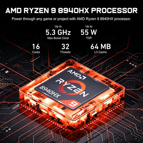 HP Omen 16z-ap000 Gaming Traditional Laptop, 16" WQXGA 2560x1600 Non-touch 240Hz, AMD Ryzen 9 8940HX, NVIDIA GeForce RTX 5070, 32GB DDR5 SODIMM, 2TB PCIe M.2 SSD, Wi-Fi 6, Windows 11 Home, Black