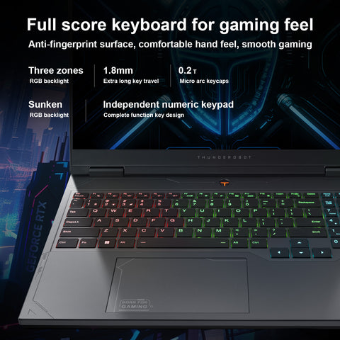 Thunderobot Radiant 16 4060 2.5K Gaming Laptop, 16" WQXGA 240Hz Display, Intel Core i9-13900HX, GeForce RTX 4060, 16GB DDR5 RAM, 512GB PCIe SSD, RGB Backlit Keyboard, Wi-Fi 6, Win 11 Home, Gray