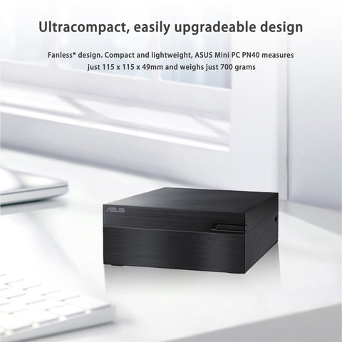 ASUS ExpertCenter Mini Desktop Intel Celeron 16GB RAM Intel UHD Graphics 64GB eMMC + 2TB SSD Storage Windows 11 Pro - Black