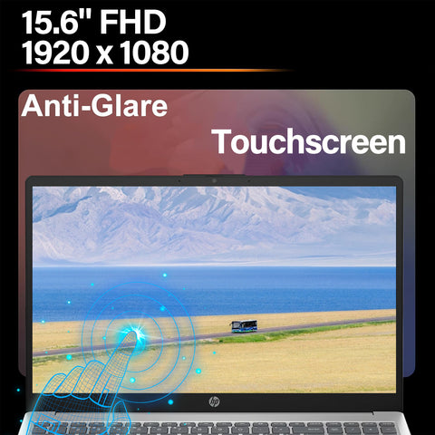 HP Essential X 15.6 inches Traditional Laptop AMD Ryzen 5 8GB RAM AMD Radeon Graphics 1TB SSD Storage Windows 11 Home 60Hz - Silver