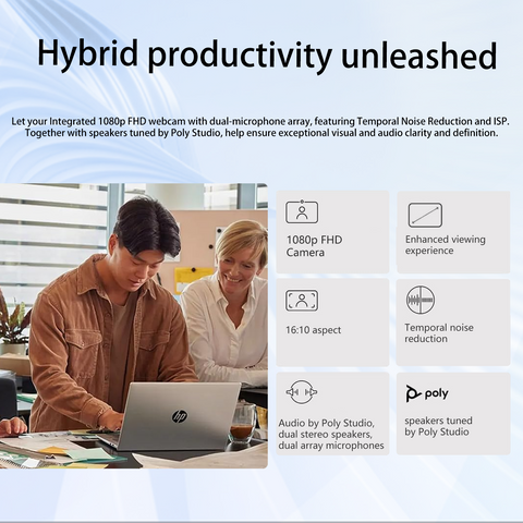 HP ProBook 465 16" Traditional Laptop AMD Ryzen 5 16GB RAM AMD Radeon Graphics 256GB SSD Storage Windows 11 Pro 60Hz - Silver