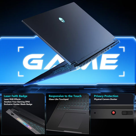 THUNDEROBOT Radiant S 16 Gaming Laptop 16" WQXGA Non-touch 300Hz AMD Ryzen 9 7945HX NVIDIA GeForce RTX 5060 32GB DDR5 1TB SSD Windows 11 Home, Black