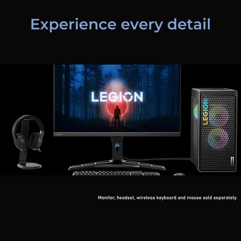 LENOVO Legion T5 Gen 8 Gaming Tower Desktop, AMD Ryzen 7 7700X, NVIDIA GeForce RTX 4060 Ti, 16GB DDR5 UDIMM, 1TB PCIe M.2 SSD, Wi-Fi 6, No Backlit Keyboard, Windows 11 Home, Black