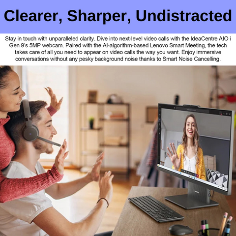 LENOVO IdeaCentre I 27 inches All-in-One AMD Ryzen 5 16GB RAM AMD Radeon Graphics 1TB SSD Storage Windows 11 Home 100Hz - Grey