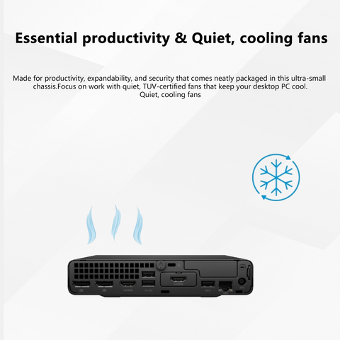 HP ProDesk 400 Mini Desktop Intel Core i5 16GB RAM Intel UHD Graphics 1TB SSD Storage Windows 11 Pro - Black