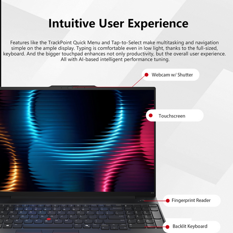 LENOVO ThinkPad E16 16 inches Traditional Laptop AMD Ryzen 7 32GB RAM AMD Radeon Graphics 2TB SSD Storage Windows 11 Pro 60Hz - Black