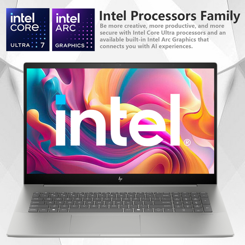 HP Envy 17.3" Traditional Laptop Intel Core Ultra 7 16GB RAM Intel Arc Graphics 512GB SSD Storage Windows 11 Home 60Hz - Silver