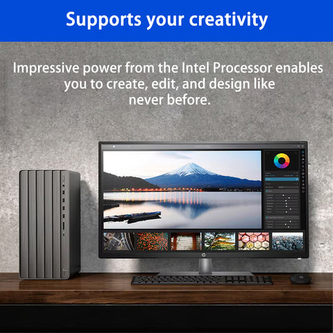 HP Envy Tower Desktop Intel Core i7 8GB RAM NVIDIA GeForce RTX 3050 512GB SSD Storage Windows 11 Home - Black