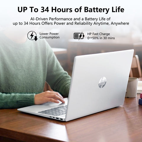 HP OmniBook 5 16 in Traditional Laptop Intel Core Ultra 9 285H 32GB RAM Intel Arc 140T 2TB SSD Storage Windows 11 Pro Touch 60Hz - Silver