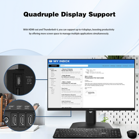 MSI Modern AM273QP AI 27" All-in-One Intel Core Ultra 7 16GB RAM Intel Arc Graphics 1TB SSD Storage Windows 11 Home 100Hz - Black