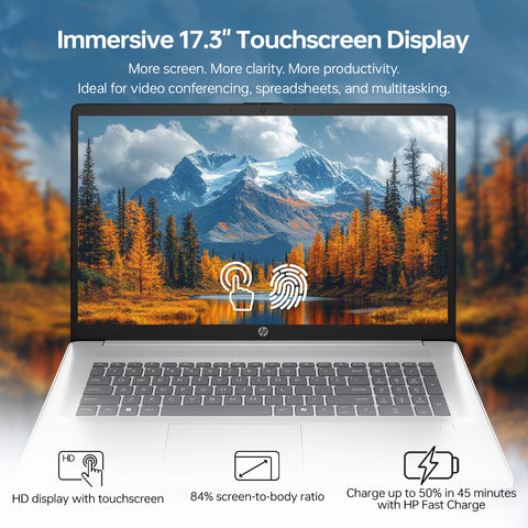 HP Essential 17.3-in Traditional Laptop Intel Core Ultra 5 32GB RAM Intel Graphics 1TB SSD Storage Windows 11 Home 60Hz - Silver