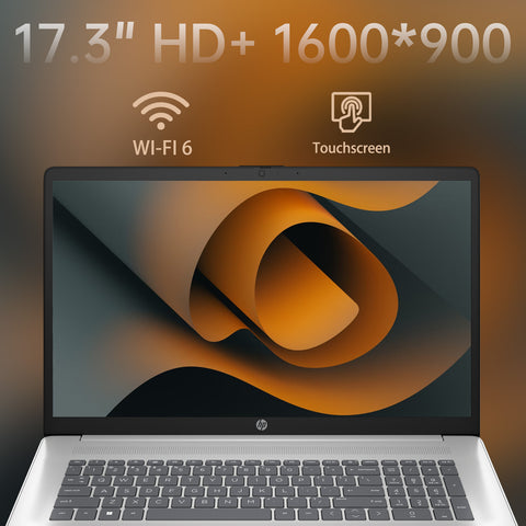 HP Essential 17.3" HD+ Touch Laptop, i3-N305, UHD Graphics, 4GB DDR4, 128GB eMMC, Wi-Fi 6, Windows 11 Home, Silver