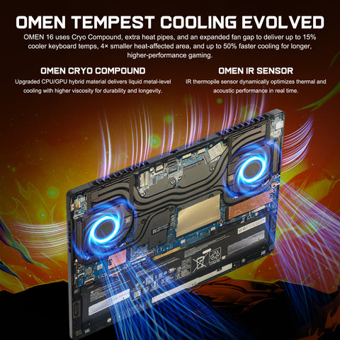 HP Omen 16z-ap000 Gaming Traditional Laptop, 16" FHD+ 1920x1200 Non-touch 144Hz, AMD Ryzen 9 8940HX, NVIDIA GeForce RTX 5060, 64GB DDR5 SODIMM, 1TB PCIe M.2 SSD, Wi-Fi 6, Windows 11 Home, Black