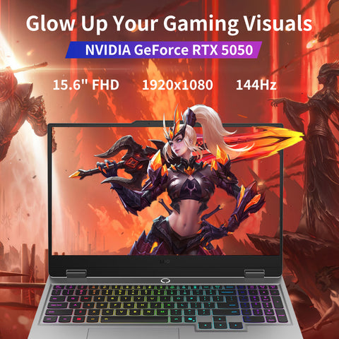 LENOVO LOQ 15.6" Traditional Laptop Intel Core i5 12GB RAM NVIDIA GeForce RTX 5050 512GB SSD Storage Windows 11 Home 144Hz - Grey